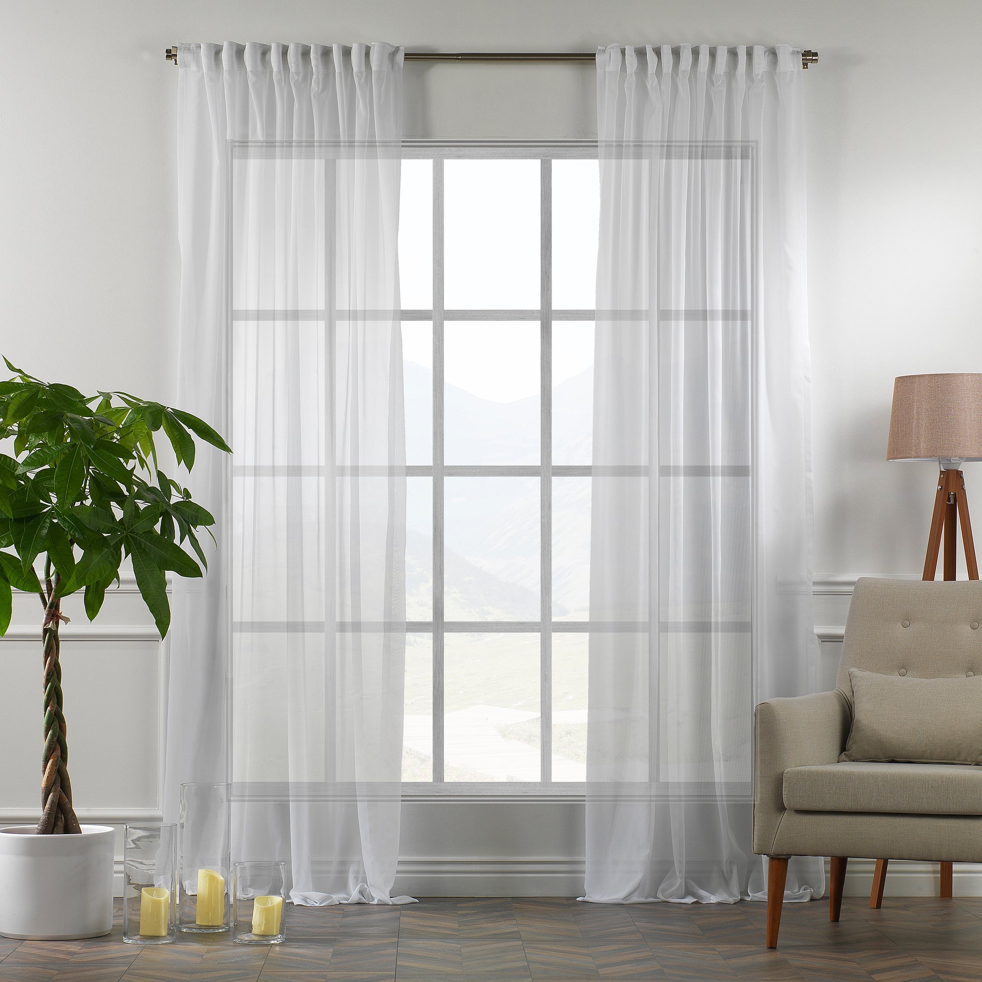 Lilijan Home sheer silk crepe curtains, silk crepe sheer curtains, sheer window curtains, elegant sheer drapes, light filtering curtains, 100% polyester sheer curtains, luxury window treatments, modern home decor, living room curtains, bedroom curtains, dining room curtains, airy curtain panels, decorative sheer curtains, custom size curtains, curtain panels, rod pocket curtains, back tab curtains, pinch pleat curtains, privacy sheer curtains, farmhouse curtains, window drapes