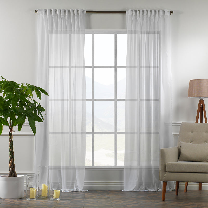 Lilijan Home sheer silk crepe curtains, silk crepe sheer curtains, sheer window curtains, elegant sheer drapes, light filtering curtains, 100% polyester sheer curtains, luxury window treatments, modern home decor, living room curtains, bedroom curtains, dining room curtains, airy curtain panels, decorative sheer curtains, custom size curtains, curtain panels, rod pocket curtains, back tab curtains, pinch pleat curtains, privacy sheer curtains, farmhouse curtains, window drapes