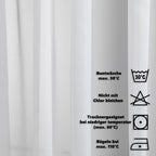 Sheer Silk Crepe Kitchen Valances Set of 3 - White