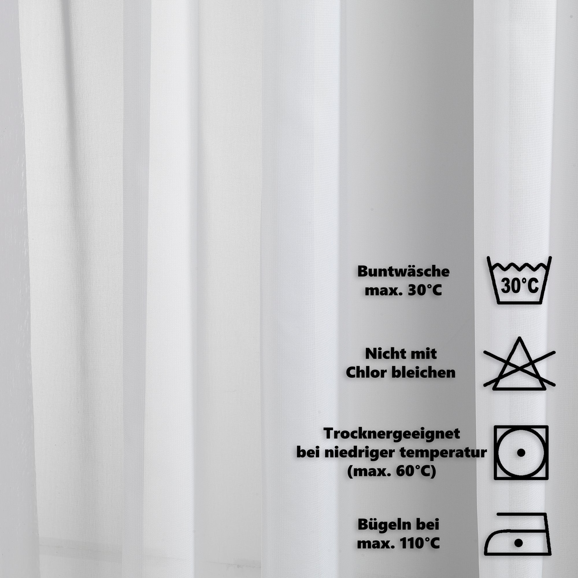 Sheer Silk Crepe Kitchen Valances Set of 3 - White