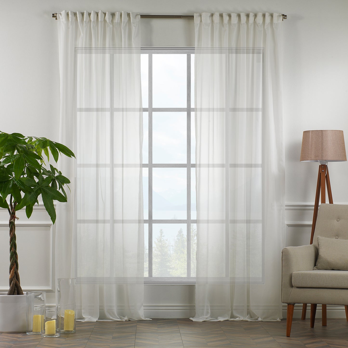 Lilijan Home sheer silk crepe curtains, silk crepe sheer curtains, sheer window curtains, elegant sheer drapes, light filtering curtains, 100% polyester sheer curtains, luxury window treatments, modern home decor, living room curtains, bedroom curtains, dining room curtains, airy curtain panels, decorative sheer curtains, custom size curtains, curtain panels, rod pocket curtains, back tab curtains, pinch pleat curtains, privacy sheer curtains, farmhouse curtains, window drapes