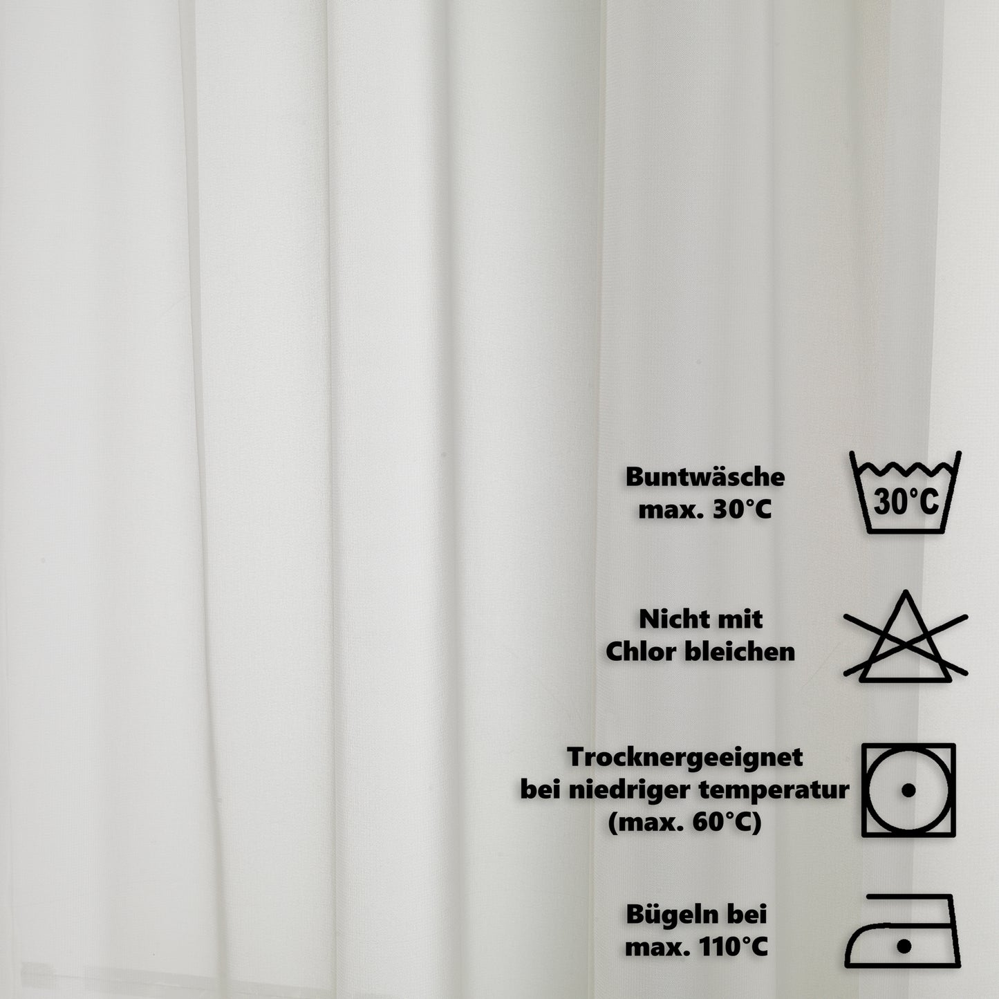 Sheer Silk Crepe Kitchen Valances Set of 3 - Ecru