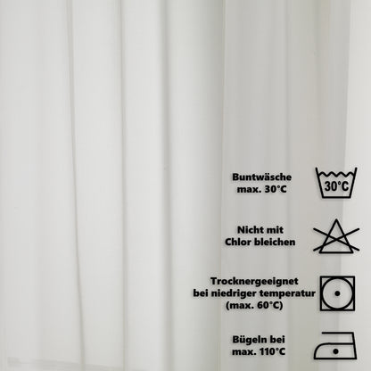 Sheer Silk Crepe Kitchen Valances Set of 3 - Ecru