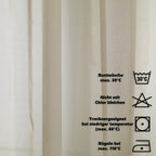 Sheer Silk Crepe Curtain Single Panel - Beige