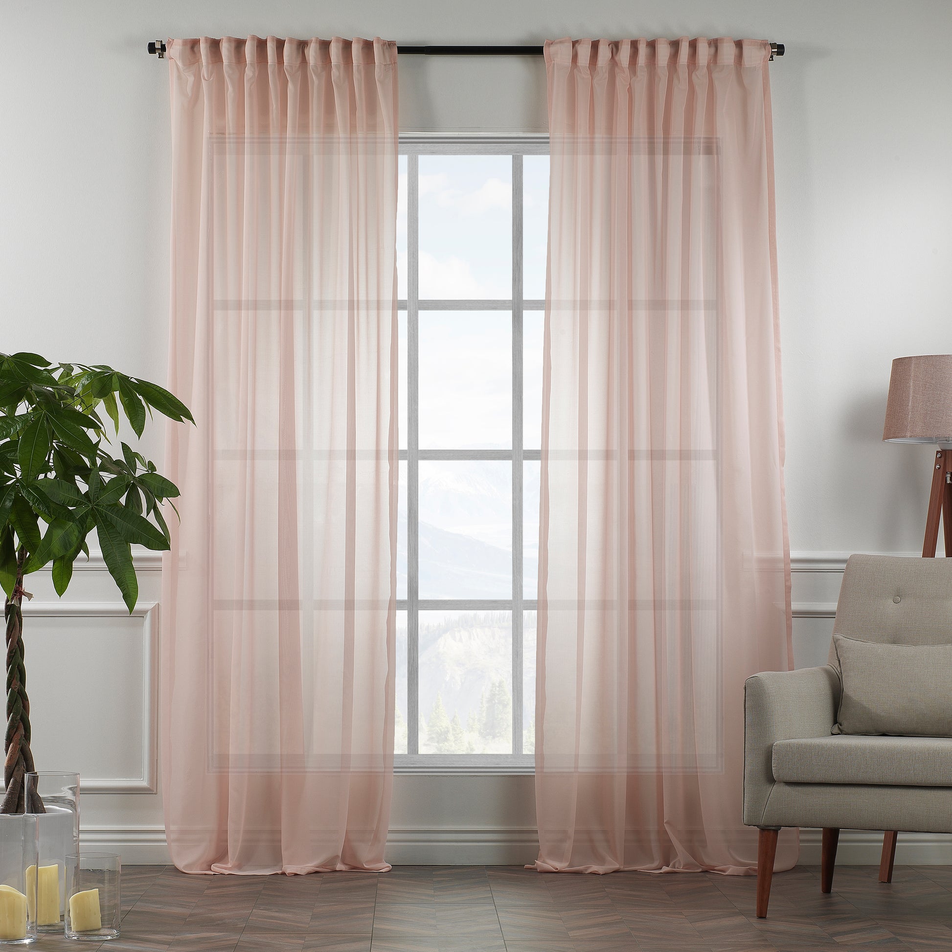 Lilijan Home sheer silk crepe curtains, silk crepe sheer curtains, sheer window curtains, elegant sheer drapes, light filtering curtains, 100% polyester sheer curtains, luxury window treatments, modern home decor, living room curtains, bedroom curtains, dining room curtains, airy curtain panels, decorative sheer curtains, custom size curtains, curtain panels, rod pocket curtains, back tab curtains, pinch pleat curtains, privacy sheer curtains, farmhouse curtains, window drapes