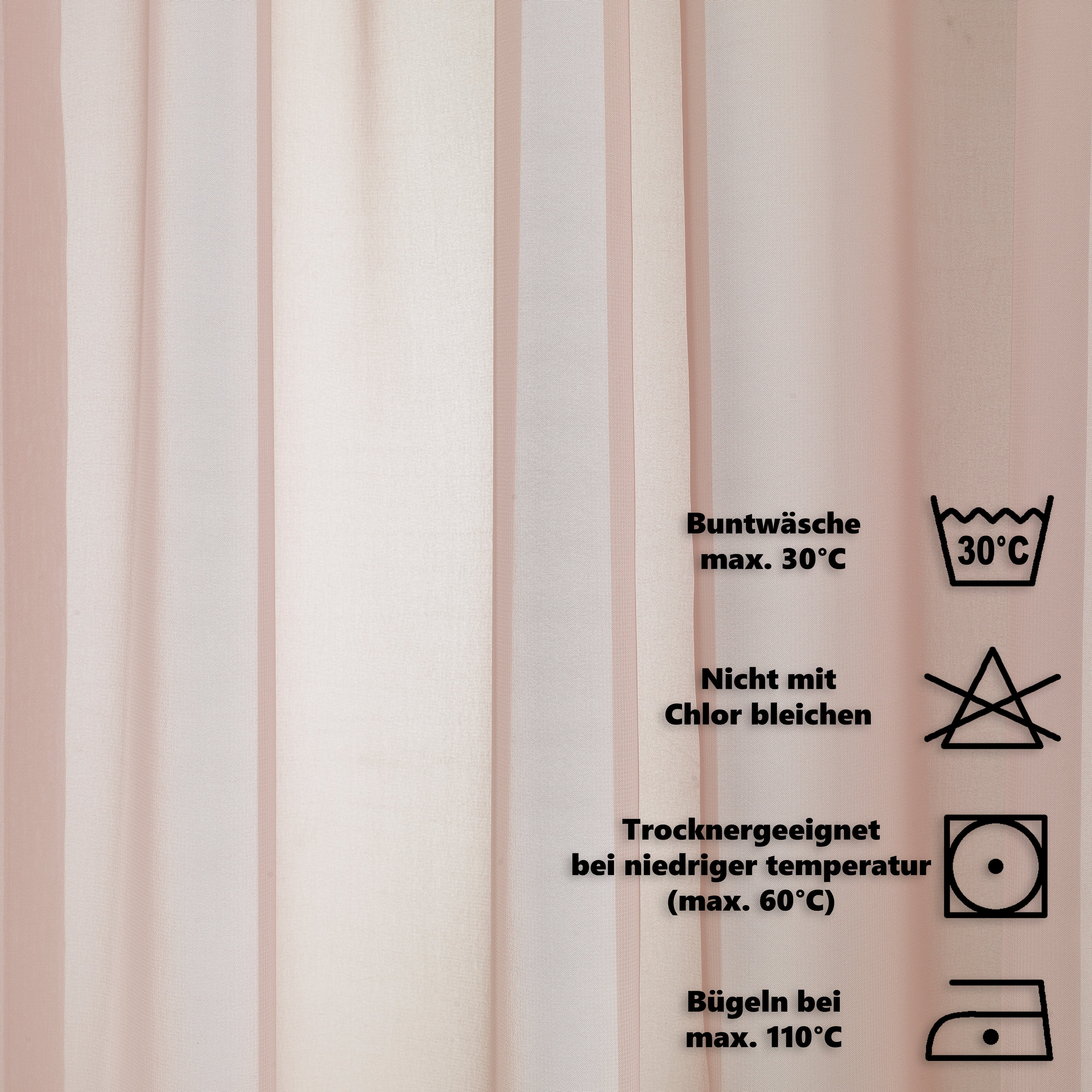 Sheer Silk Crepe Curtain Single Panel - Pink