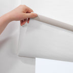 Linen Textured Sami Sheer & Room Darkening Metallic Cord Loop Roller Blind - White