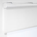 Linen Textured Sami Sheer & Room Darkening Metallic Cord Loop Roller Blind - White