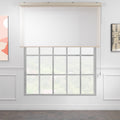 Linen Textured Room Darkening & Sami Sheer Metallic Cord Loop Roller Blind - Ecru