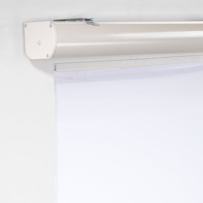 Linen Textured Sami Sheer & Room Darkening Metallic Cord Loop Roller Blind - Ecru
