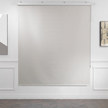 Marble Textured Room Darkening & Blackout Metallic Cord loop Roller Blind - Beige