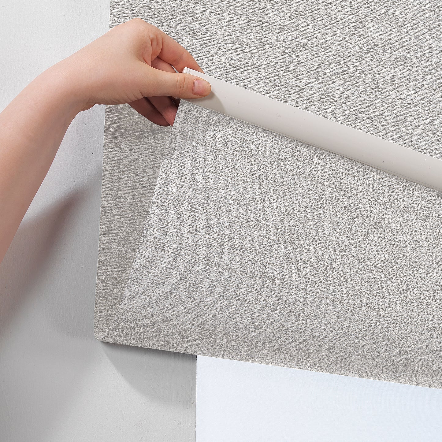 Marble Textured Room Darkening & Blackout Metallic Cord loop Roller Blind - Beige