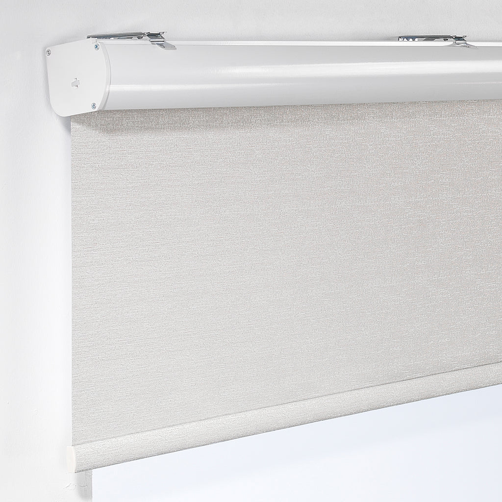 Marble Textured Room Darkening & Blackout Metallic Cord loop Roller Blind - Beige