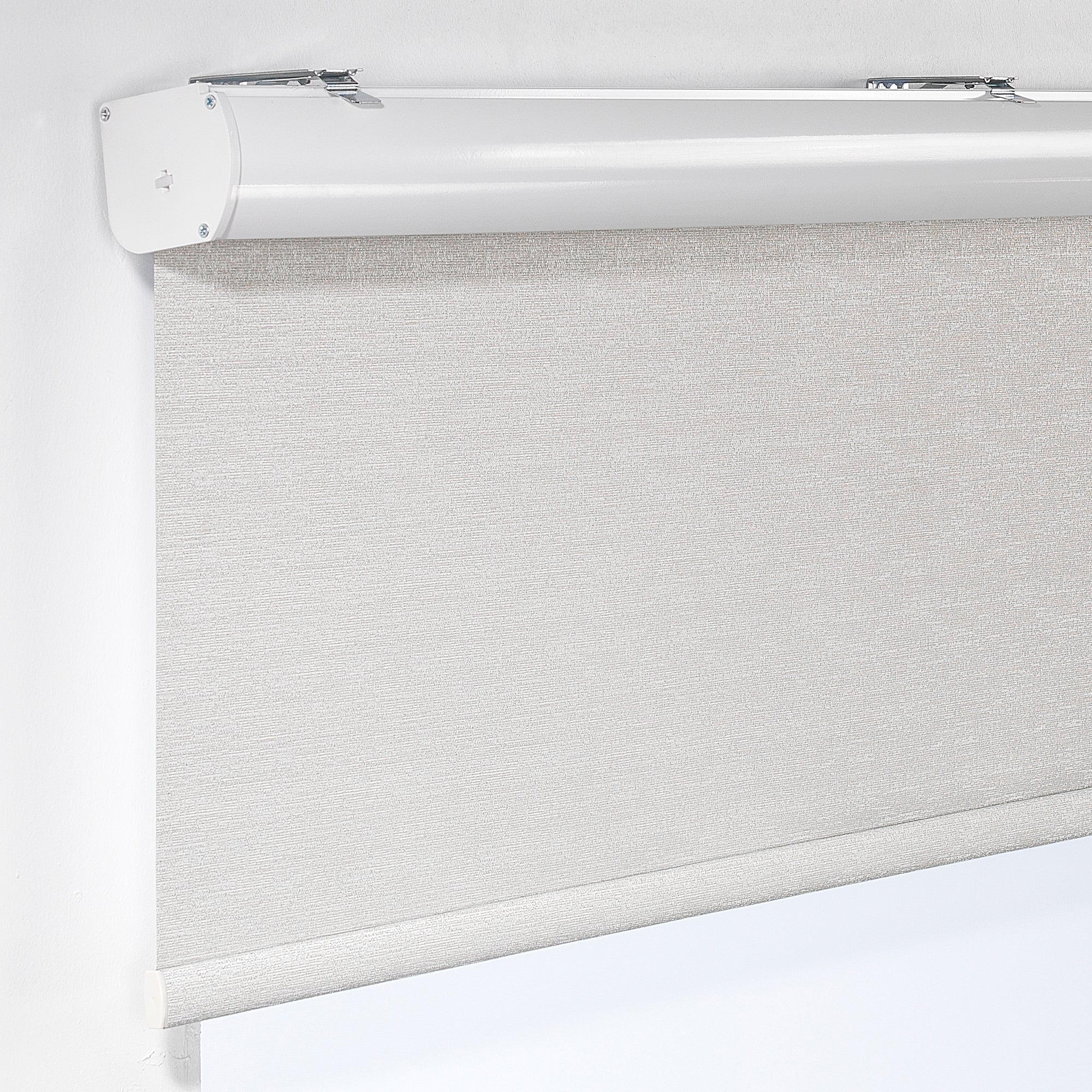 Marble Textured Room Darkening & Blackout Metallic Cord loop Roller Blind - Beige