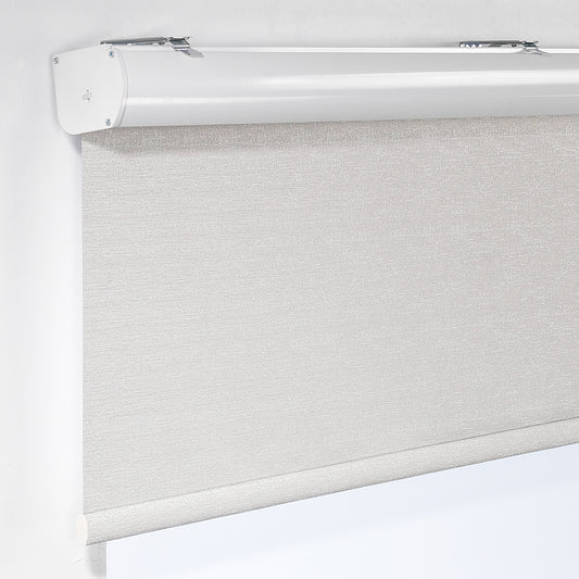Marble Textured Room Darkening & Blackout Metallic Cord loop Roller Blind - Beige