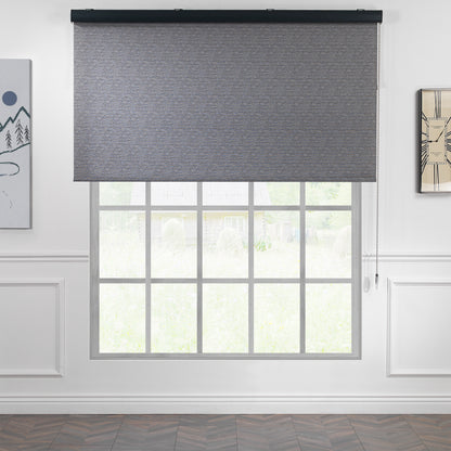 Marble Textured Blackout & Room Darkening Metallic Cord loop Roller Blind - Beige