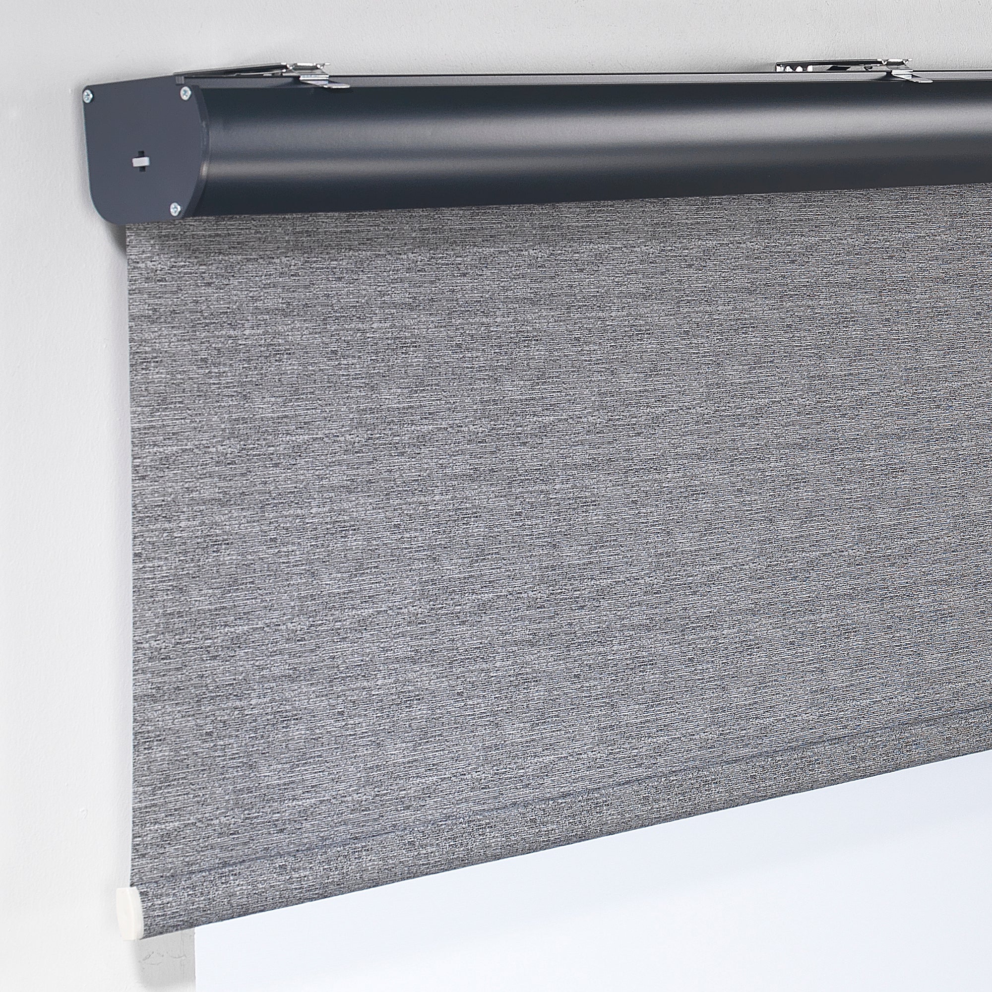 Marble Textured Room Darkening & Blackout Metallic Cord loop Roller Blind - Grey