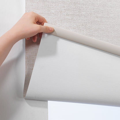 Marble Textured Blackout & Room Darkening Metallic Cord loop Roller Blind - Ecru
