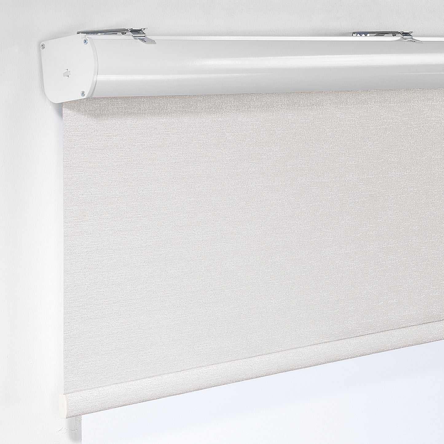 Marble Textured Blackout & Room Darkening Metallic Cord loop Roller Blind - Ecru