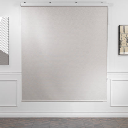 Marble Textured Blackout & Room Darkening Metallic Cord loop Roller Blind - Beige