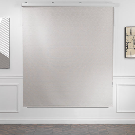 Marble Textured Blackout & Room Darkening Metallic Cord loop Roller Blind - Beige
