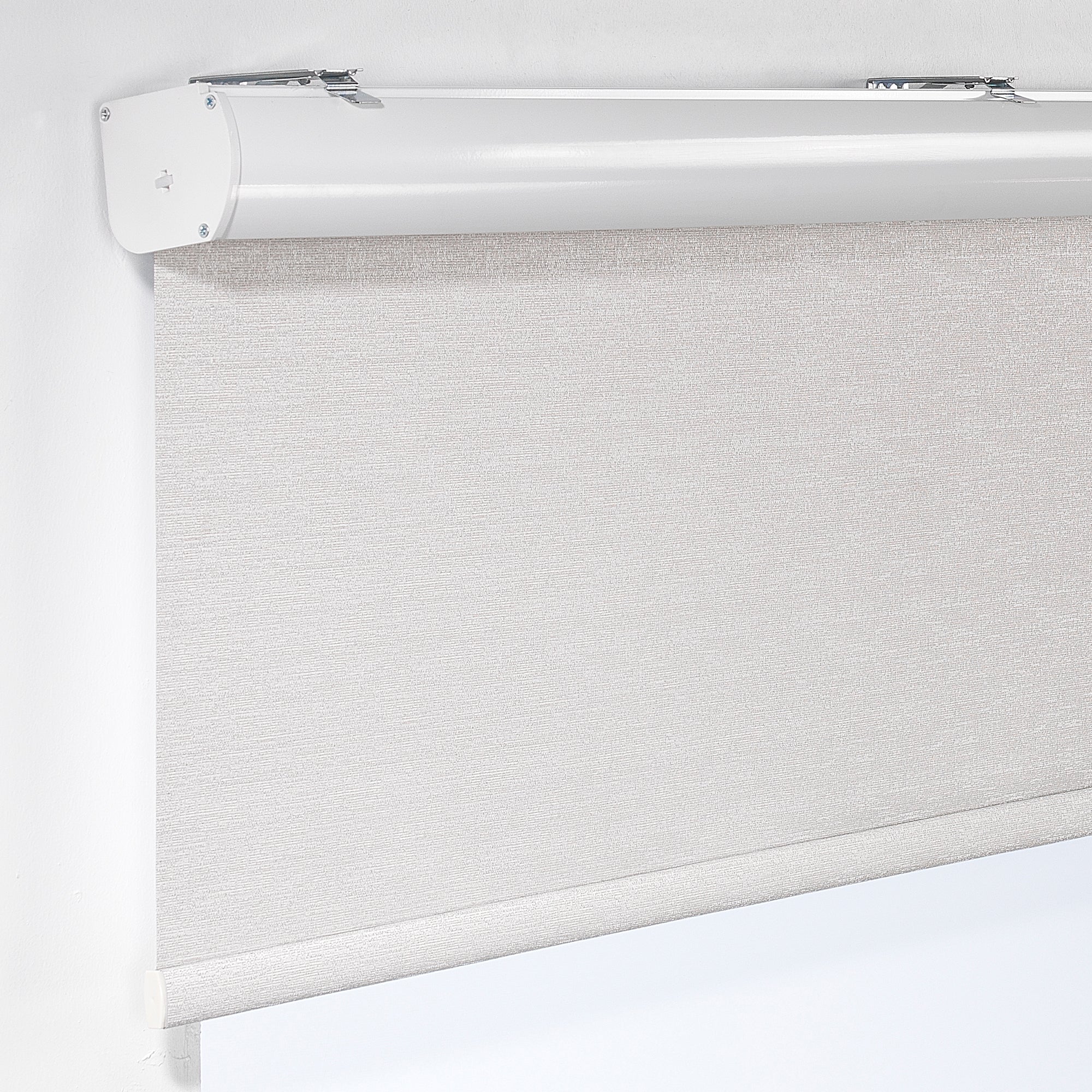 Marble Textured Blackout & Room Darkening Metallic Cord loop Roller Blind - Beige