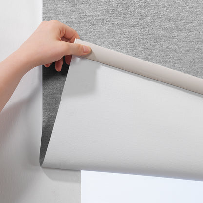 Marble Textured Blackout & Room Darkening Metallic Cord loop Roller Blind - Grey
