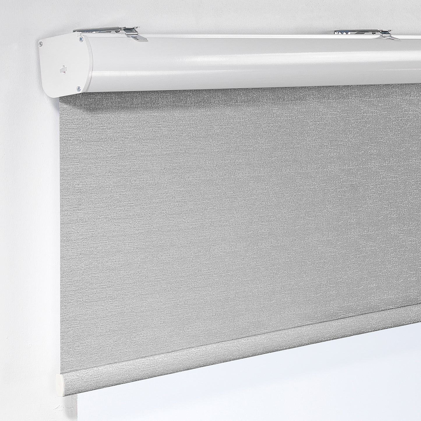 Marble Textured Blackout & Room Darkening Metallic Cord loop Roller Blind - Grey
