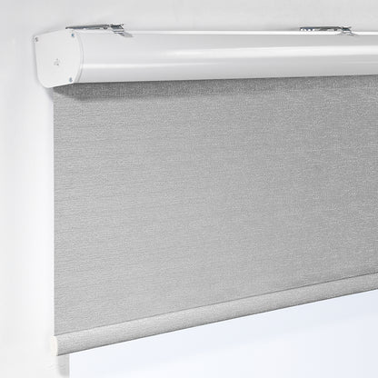 Marble Textured Blackout & Room Darkening Metallic Cord loop Roller Blind - Grey