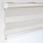 Bambu Zebra Shades Metallic Cord Loop Roller Blinds - Ecru