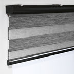 Bambu Zebra Shades Metallic Cord Loop Roller Blinds - Black